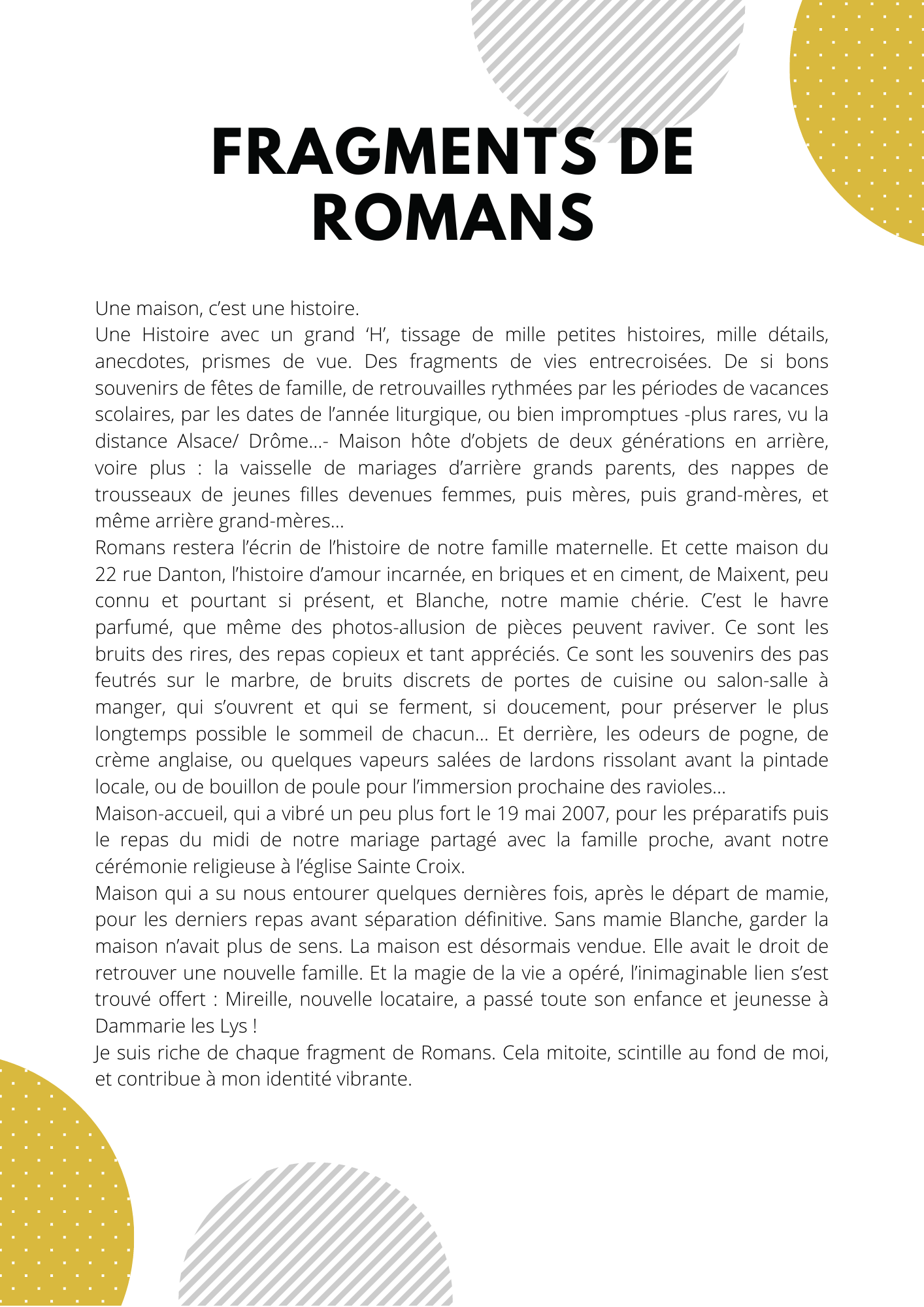 Fragments de Romans