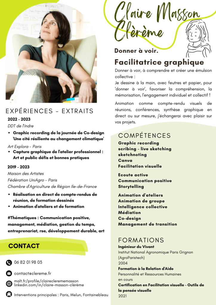 CV Claire Masson Clereme Facilitation graphique