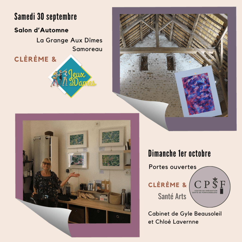 Invititation expo Claire Masson Clereme Octobre rose automne 2023