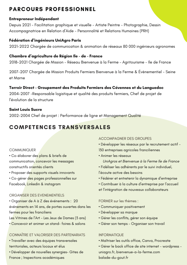 2025 CV Claire Masson Clereme Parcours pro